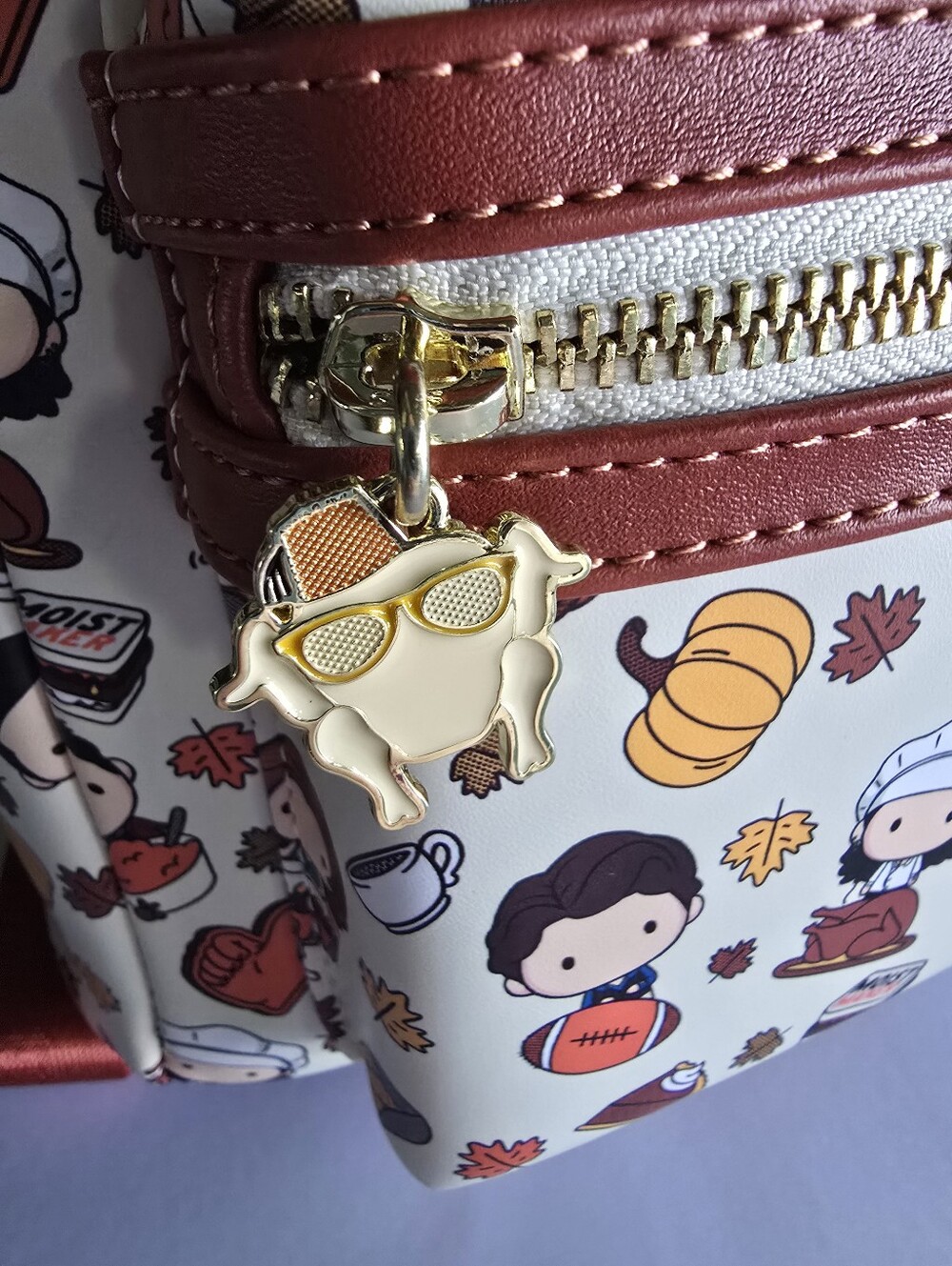 Loungefly Beige & Brown Friends Mini Backpack - FRIENDSGIVING - Picture 3 of 4